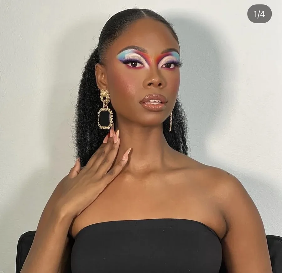Myahh Beauty — colourful rainbow eye look